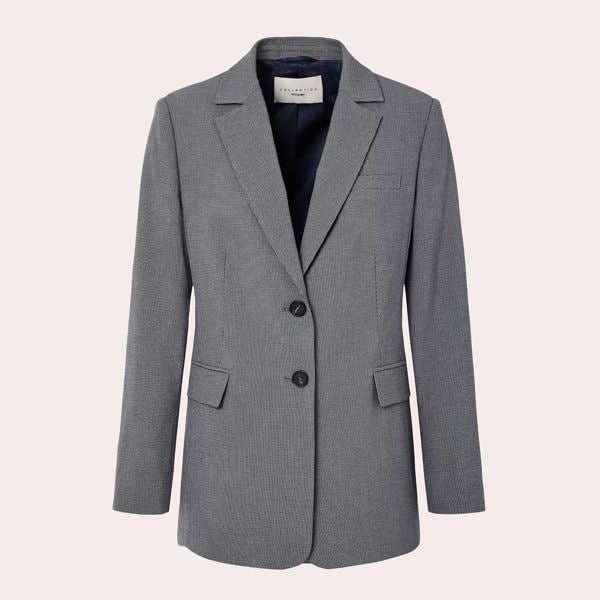 Blazer estampado de poliéster de mujer