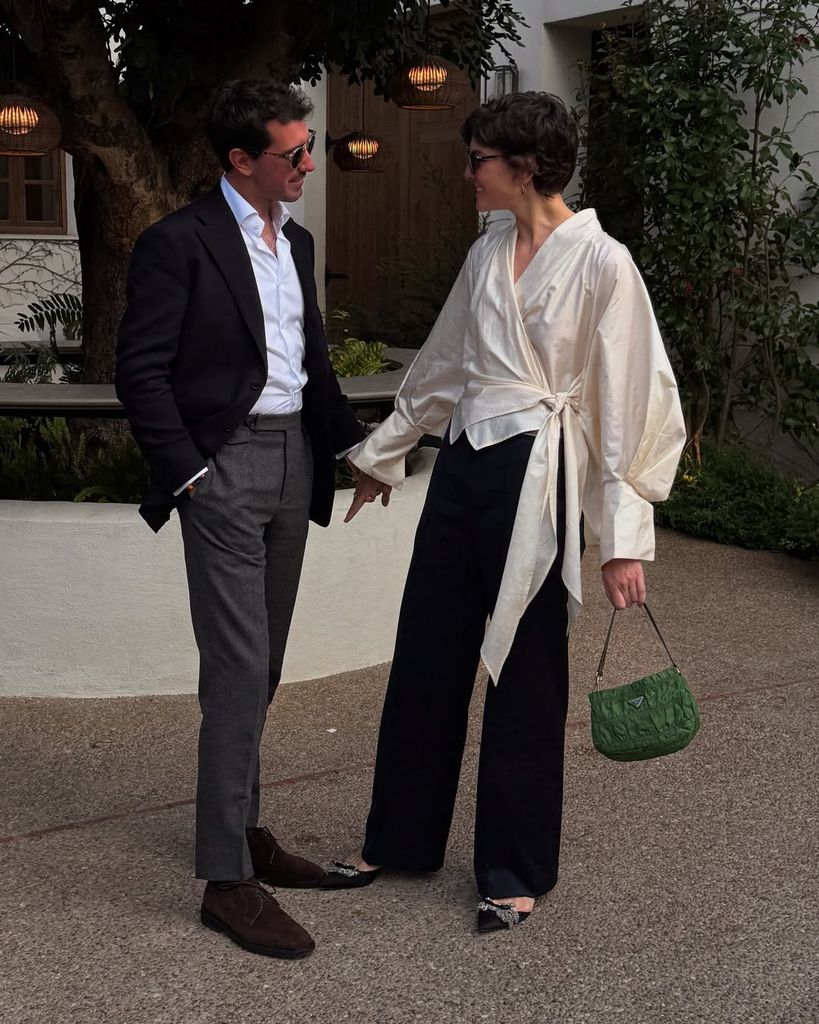 Marta Ortiz con su novio