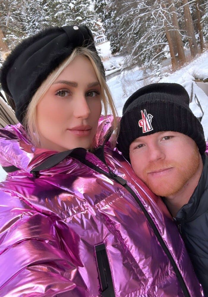 Canelo y su esposa