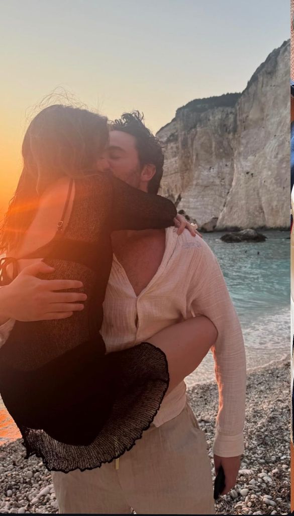 Una romántica imagen de Stella y Alex en la playa