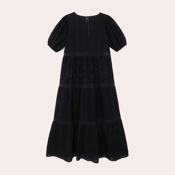 vestido negro desigual