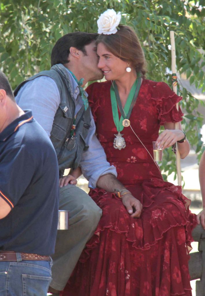 Lourdes Montes y Francisco Rivera en la romería de El Rocío, 2012.