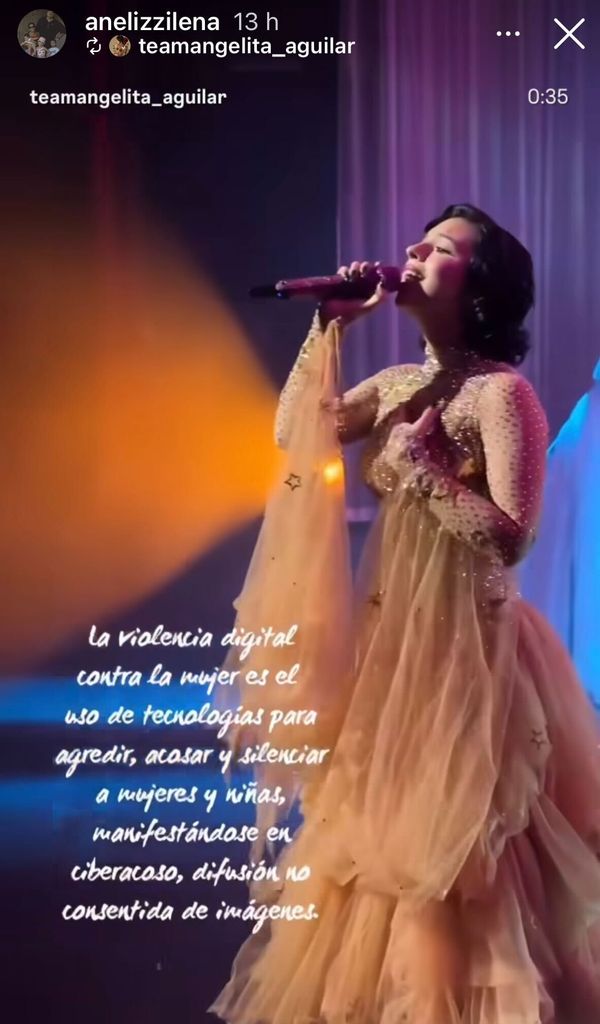La madre de Ángela Aguilar compartió esta story en sus redes sociales.