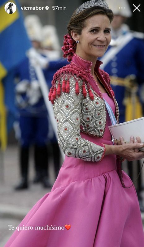 Victoria de Marichalar felicitando a la infanta Elena