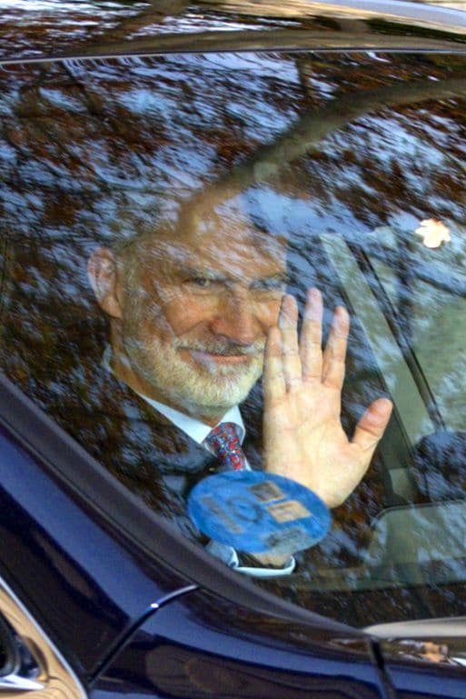 El rey Felipe llega al almuerzo de El Pardo