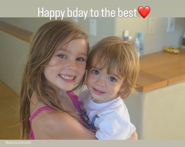 Dante también celebró el cumpleaños de su hermana Paloma.