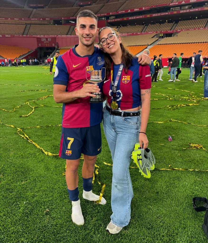 Ferrán Torres con su familia