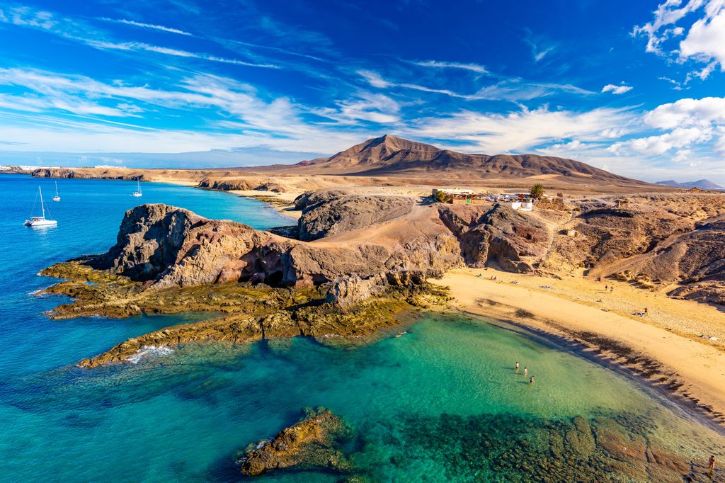 Playas de Papagayo, al sur de Lanzarote
