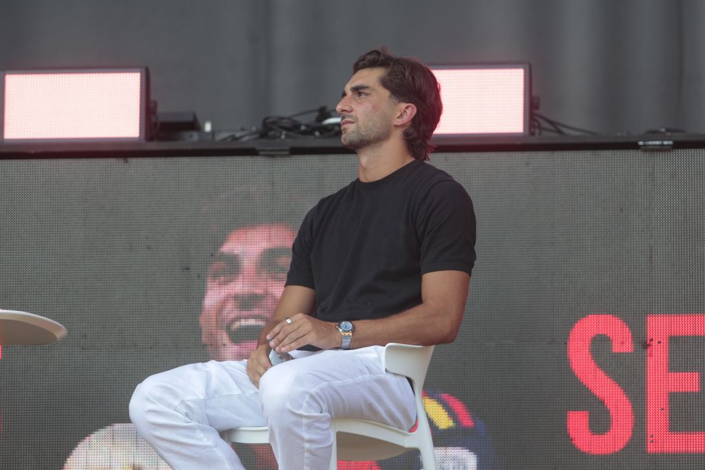 Ferrán Torres durante su homenaje en Foios