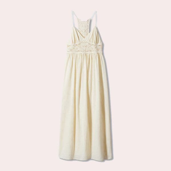 Vestido paneles crochet Mango