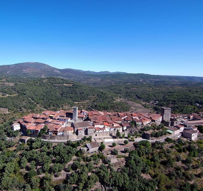Panorámica de Miranda del Castañar en Salamanca