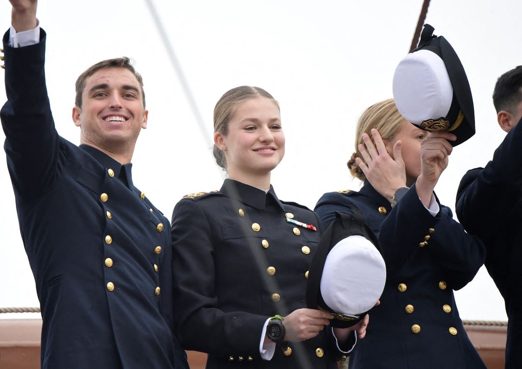 La princesa Leonor a bordo de Elcano