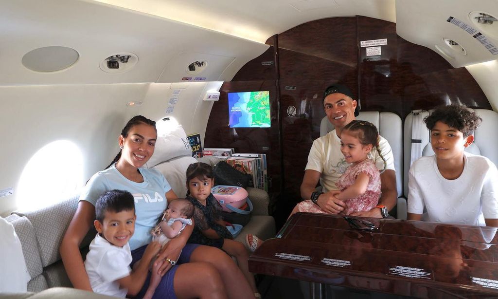 Georgina Rodríguez, Cristiano Ronaldo y sus hijos