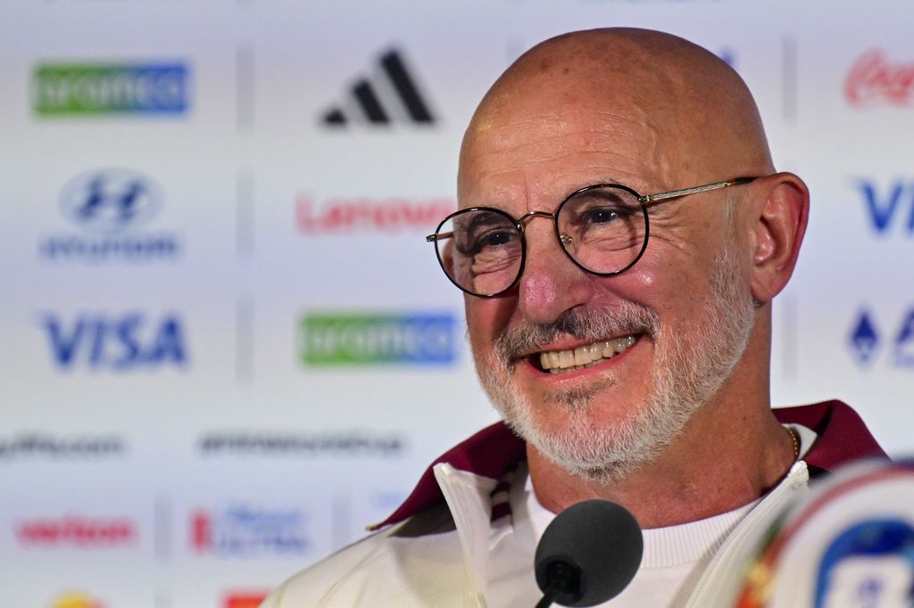 Luis de la Fuente durante una rueda de prensa de la selección española de fútbol, '​​La Roja'