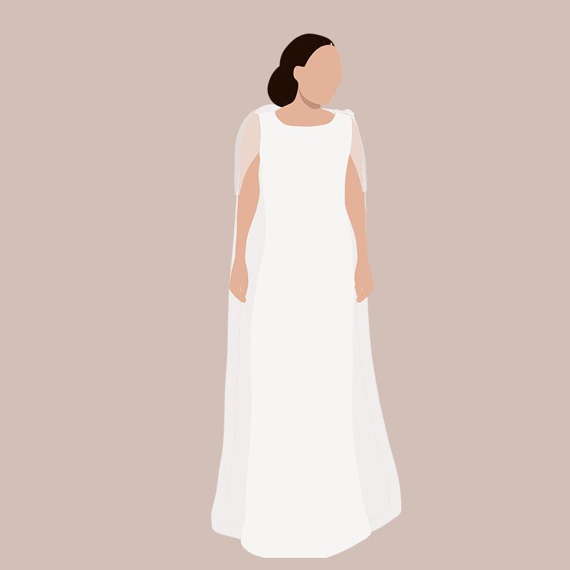 Look de novia con capa viral