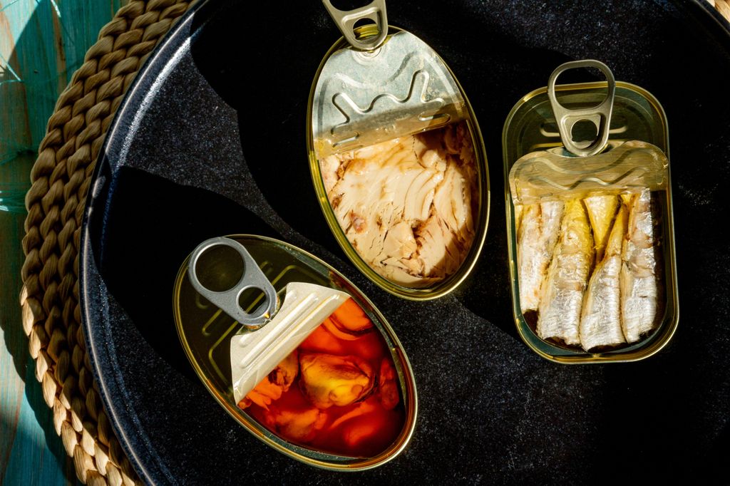 Conservas de atún, sardinas y mejillones