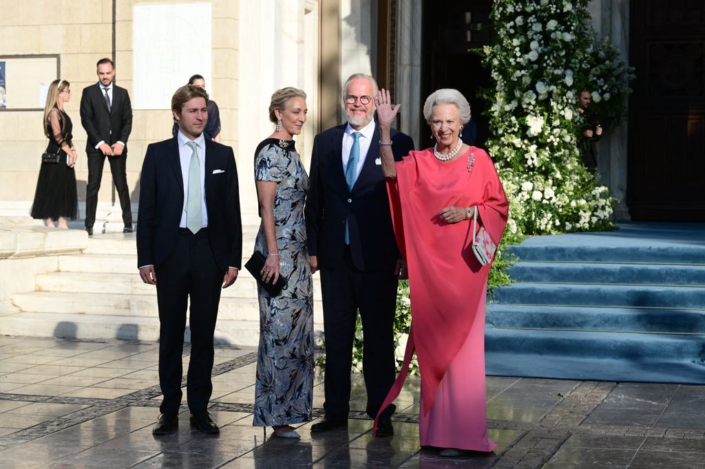 Benedicta de Dinamarca en la boda de Teodora de Grecia 