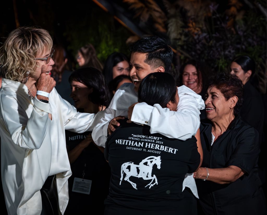 Neithan Herbert tras cerrar su desfile en San Miguel de Allende