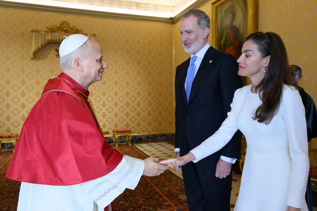 Saludo de los Reyes con el Papa