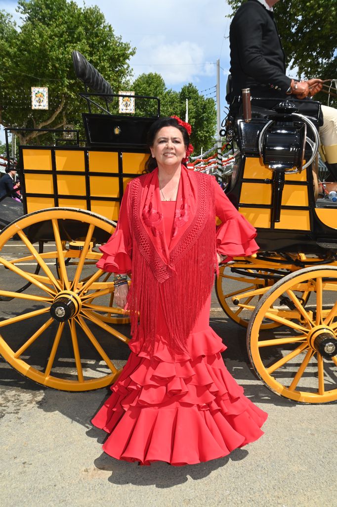 María del Monte en la Feria de Abril de Sevilla