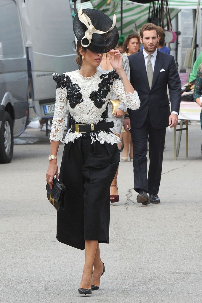 Inés Domecq en la boda de Nicolás del Prado y Muguiro con Macarena Merello en Málaga, 2014.