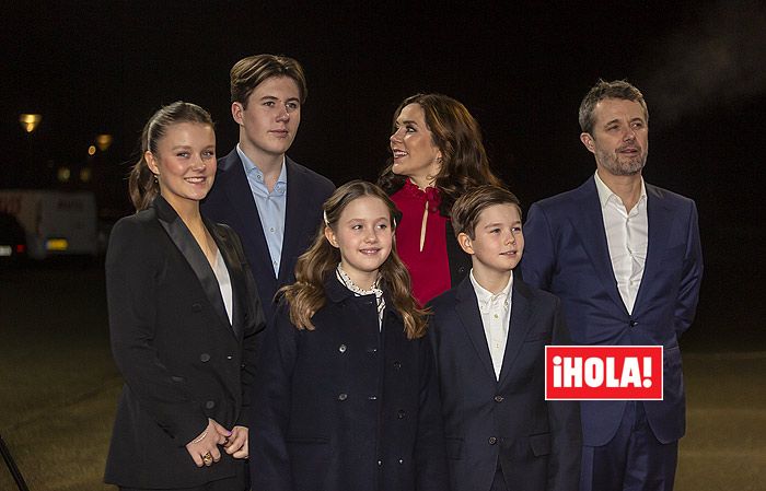 Isabella de Dinamarca con su familia