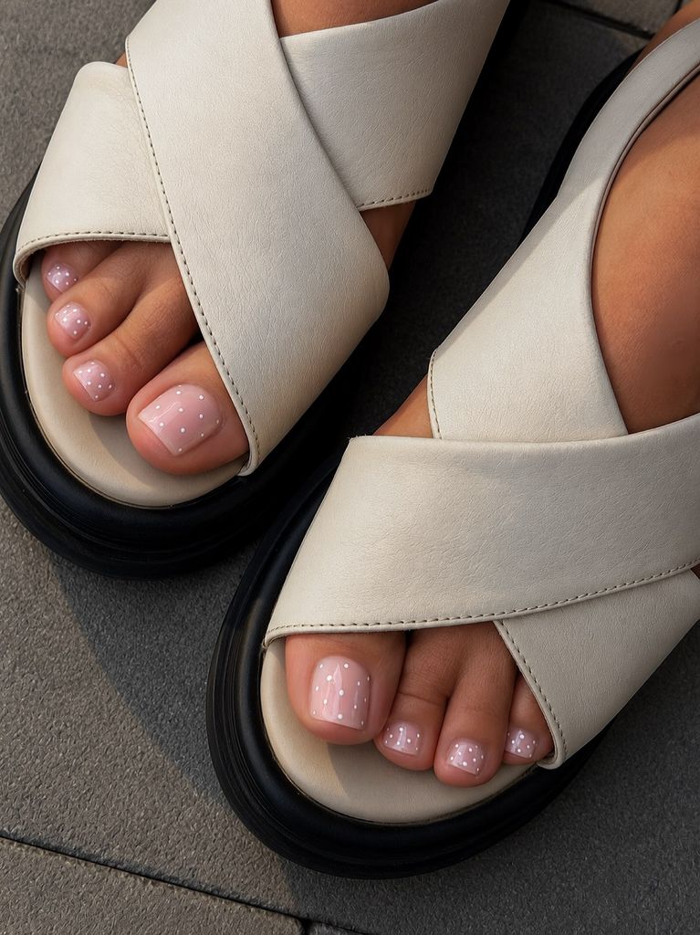 Pedicura con lunares