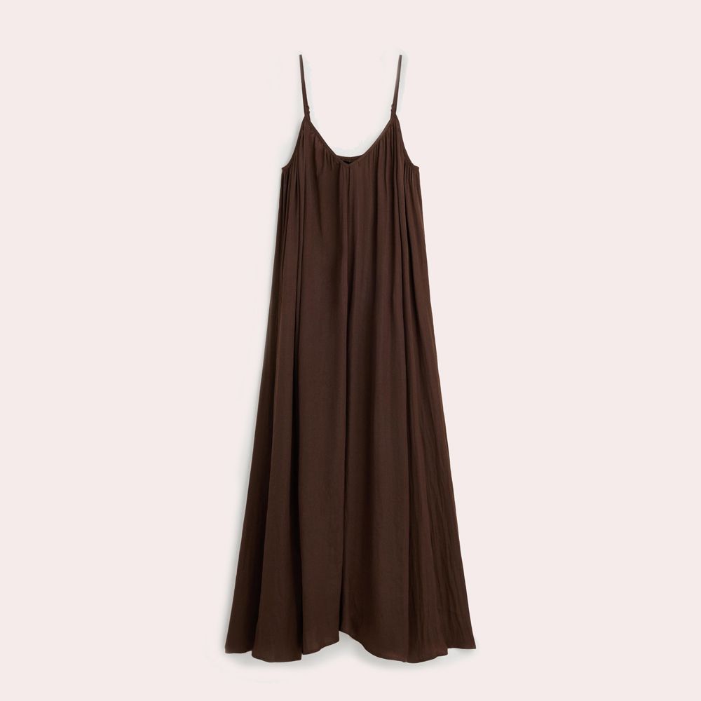 Vestido midi satinado