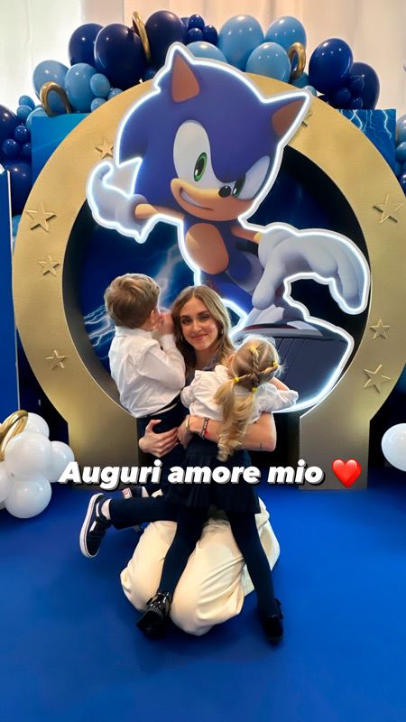 Chiara Ferragni en el cumpleaños de su hijo 
