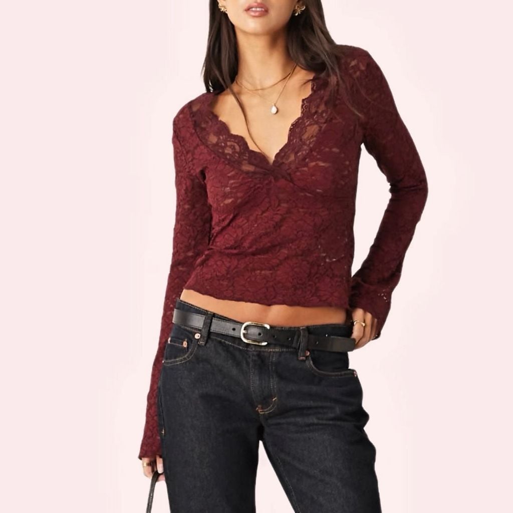 Top de encaje de Gina Tricot