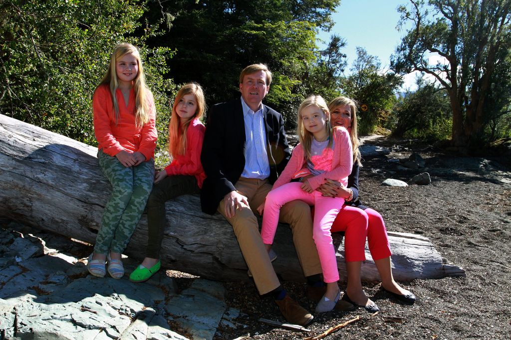 La Familia Real holandesa, durante su estancia en la Patagonia en 2014