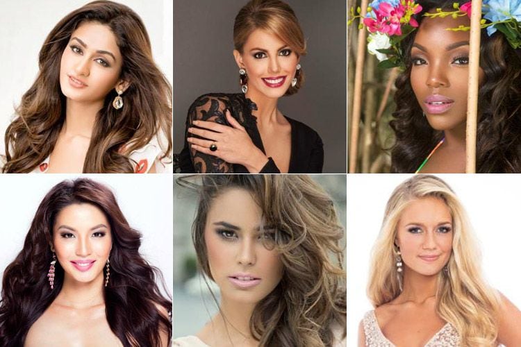 Algunas de las candidatas a Miss Mundo: Miss India, Aditi Arya; Miss Venezuela Anyela Galante Salerno; Miss Bahamas, Chantel O´Brian; Miss Mongolia, Anu Nahmshir; Miss Urguay, Sherika De Armas Elías y Miss Dinamarca, Jessica Hvirvelkaer. Fotos: Missworld.com
