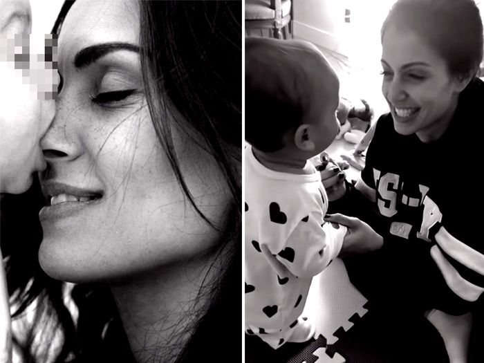 Hiba Abouk con su hijo