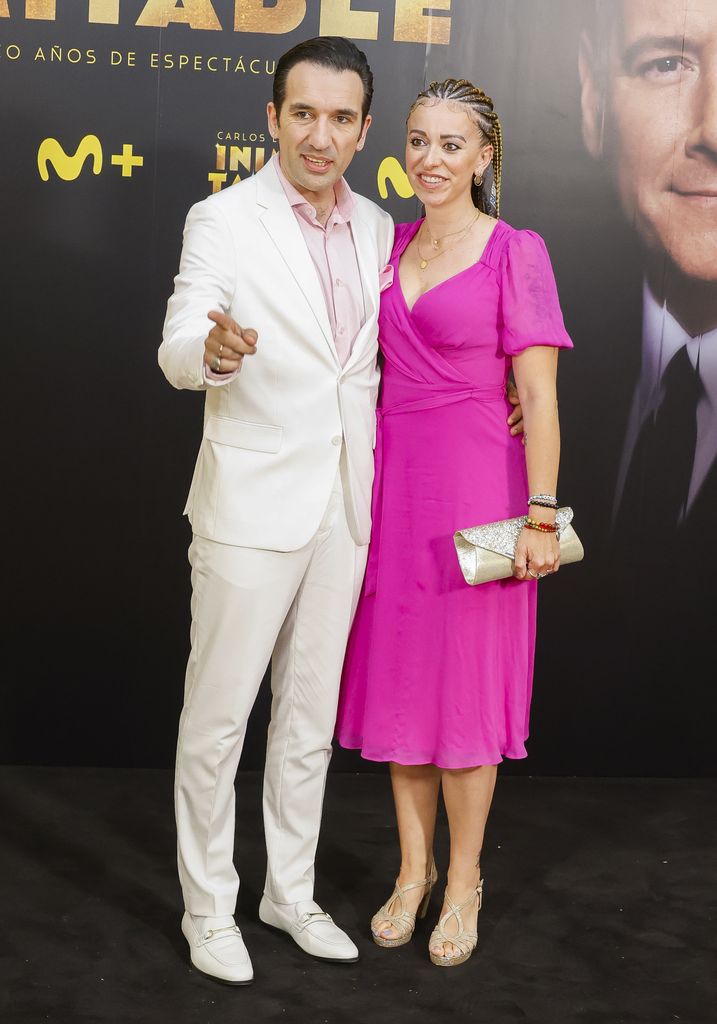 Miguel Lago y Laura Abella, en la presentación del 'show' de Carlos Latre, en junio de 2024