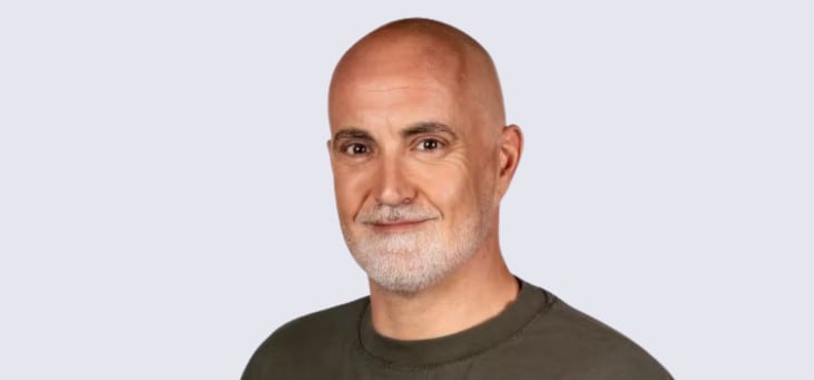 Primer plano de Óscar Moré