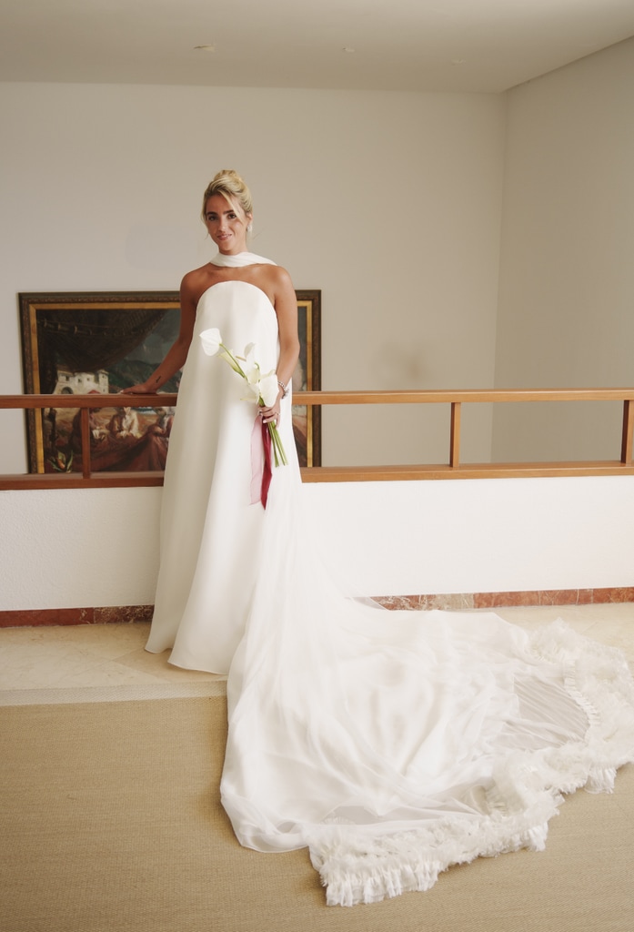 El primero de los dos vestidos de boda de Paty Sánchez-Flores