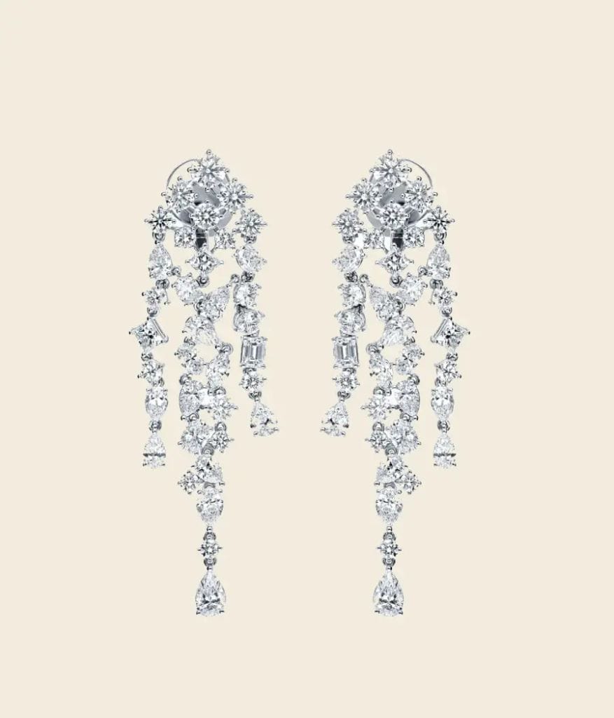 Pendientes largos de novia de Rabat