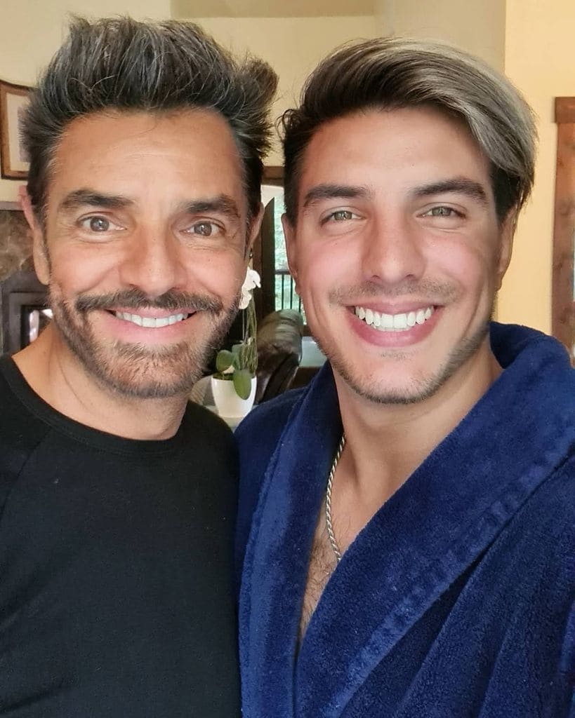 Vadhir junto a su papá.