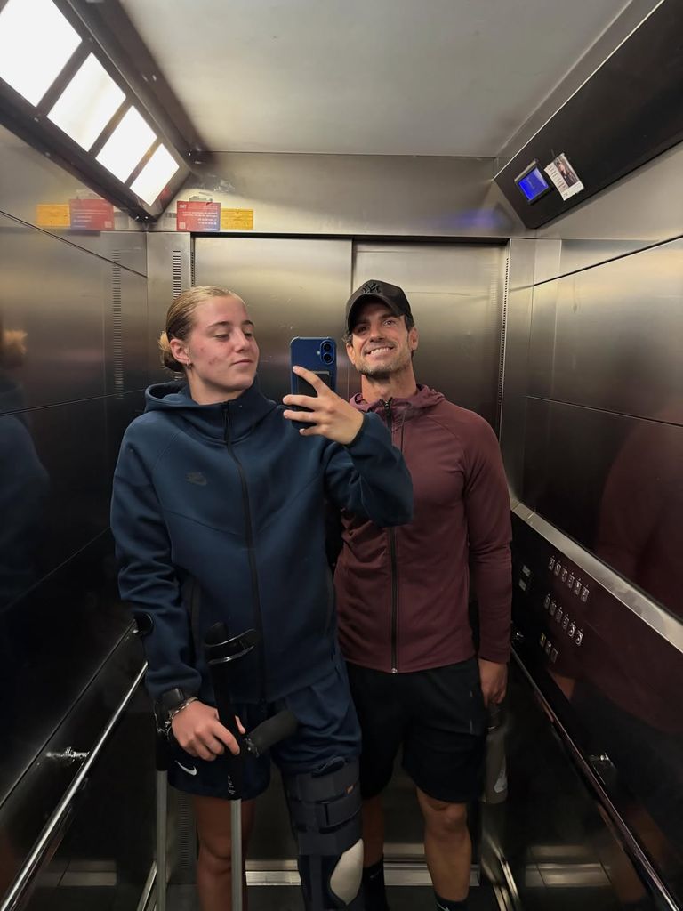 Naia Ocio y su padre