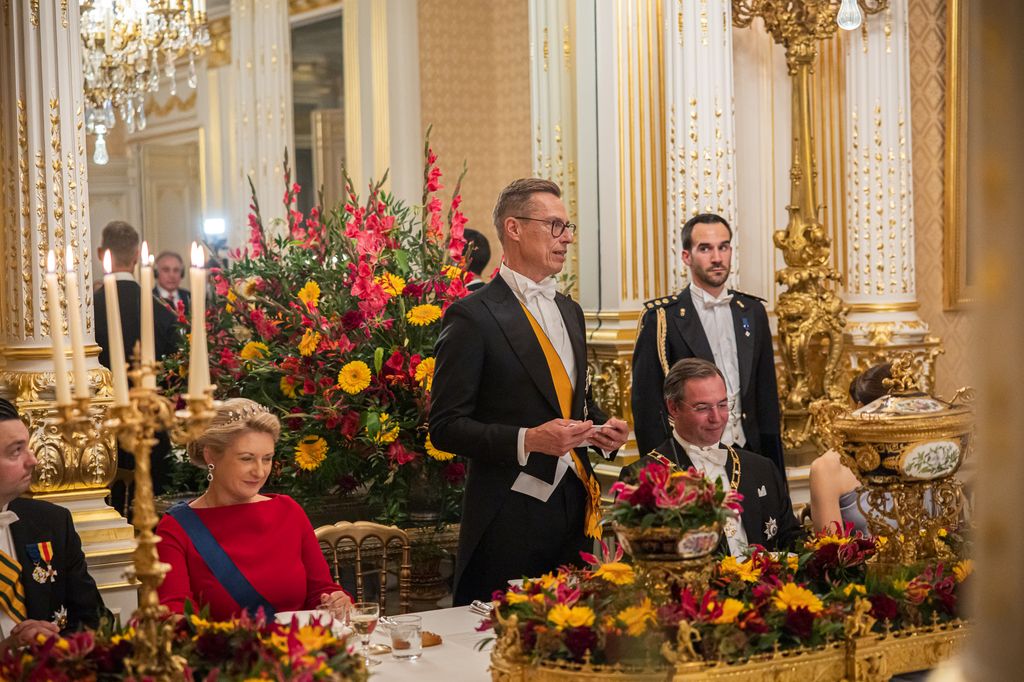 La gran duquesa Stéphanie de Luxemburgo luciendo la histórica tiara de zafiros y diamantes de la gran duquesa Josefina Carlota