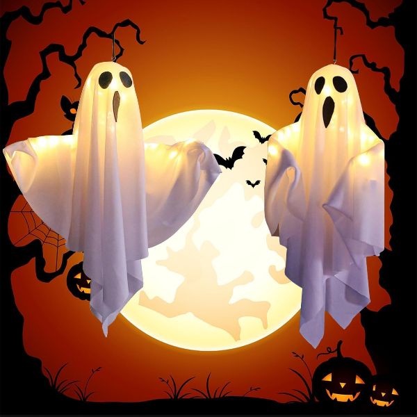 Lypumso Decoracion Halloween Fantasma Blanco