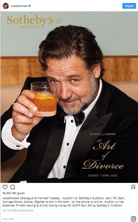russell crowe divorcio subasta