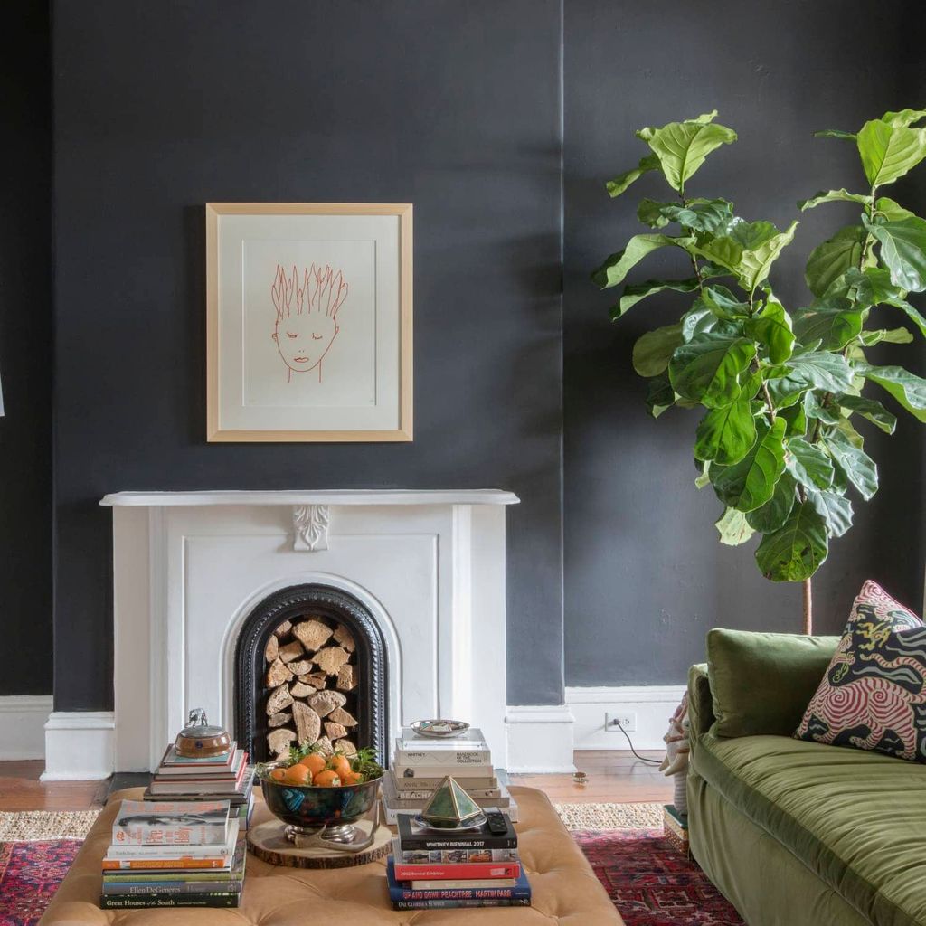 Salón con chimenea