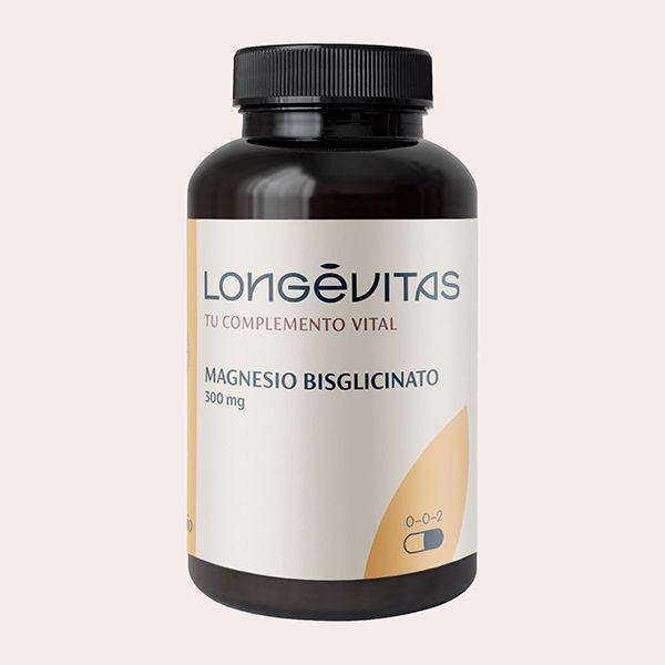 Magnesio Bisglicinato con Vitamina B6-100 Cápsulas Longevitas