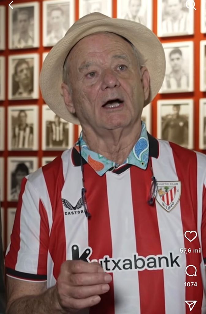 Bill Murray visita el Athletic Club de Bilbao