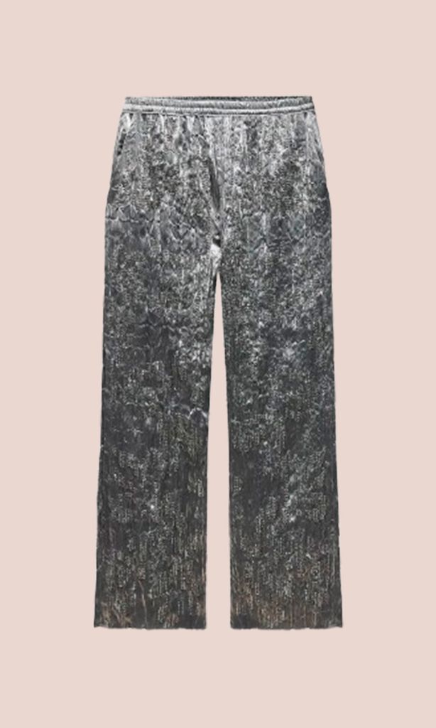 Pantalón de lentejuelas y cintura elástica (59,95 euros)
