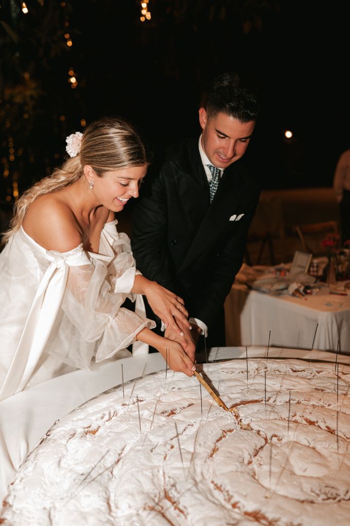 Tarta de boda ensaimada