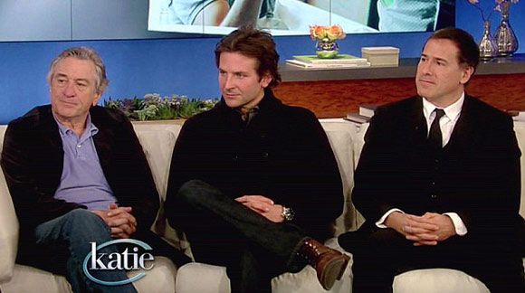 Robert De Niro, Bradley Cooper y David O. Russell asistieron al programa de Katie Couric