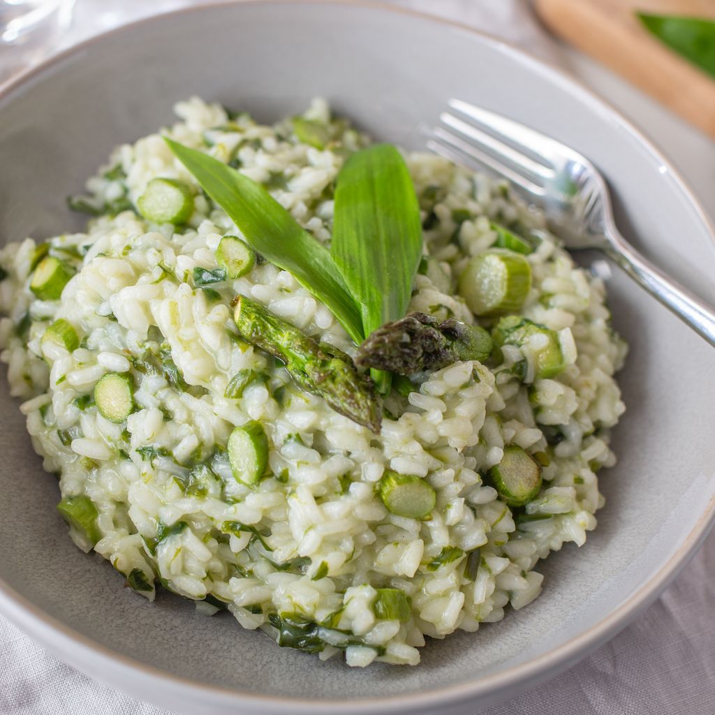 Risotto de espárragos.