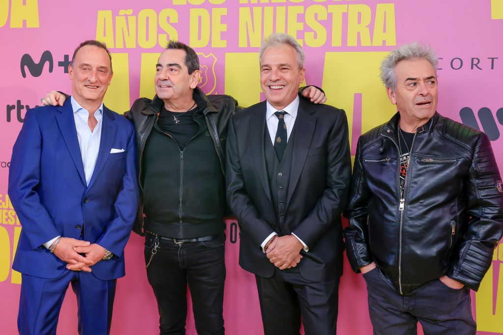 David Summers, Rafa Gutiérrez, Javier Molina y Dani Mezquita en el estreno de su película